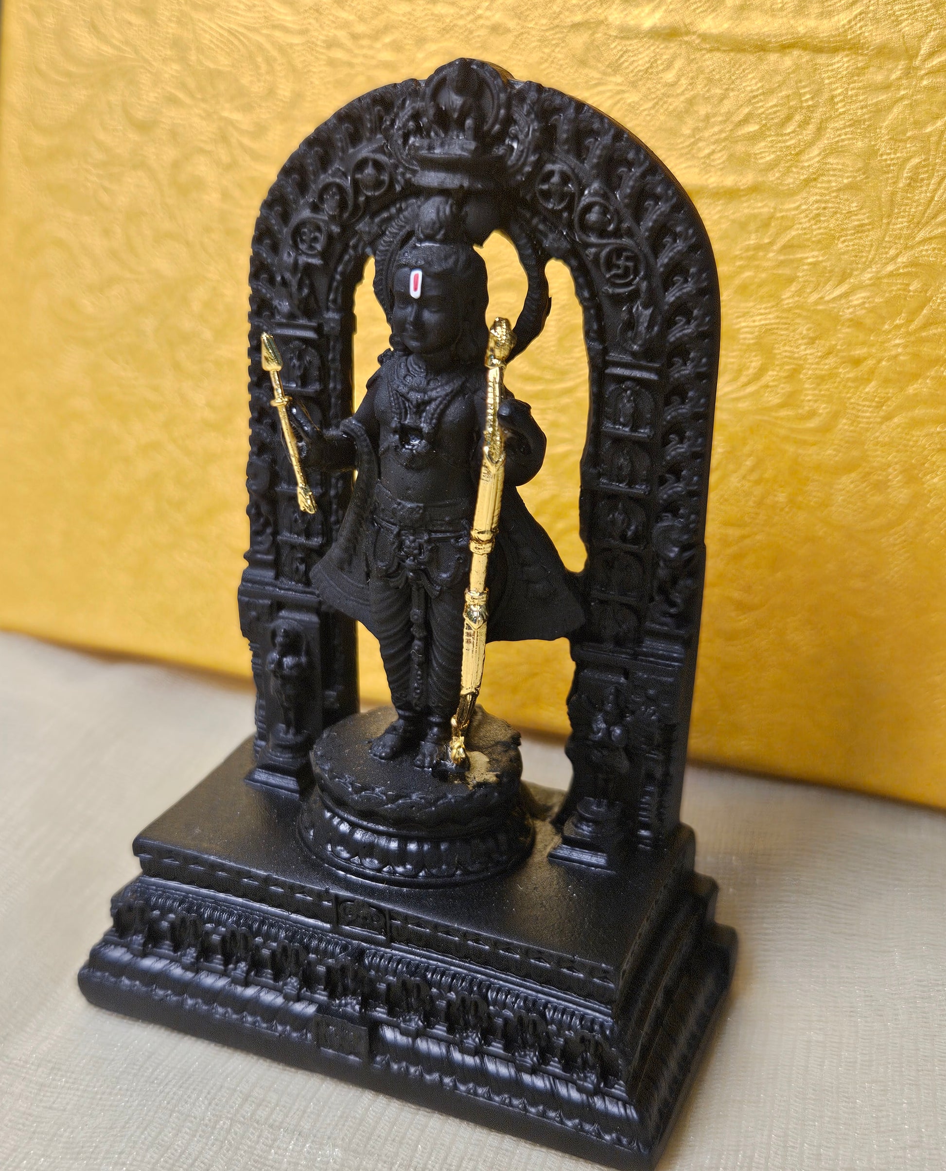 Ram Lalla Black Idol with base side angle photo
