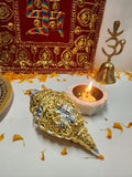 “4.5-Inch Divine Vishnu Shank – Sacred Conch for Spiritual Blessings and Pooja