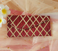 Dark red Criss Cross Design Shagun Envelope