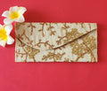 skin color embroidered envelope