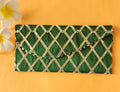 Green Criss Cross Design Shagun Envelope
