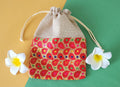half red design potli pauch