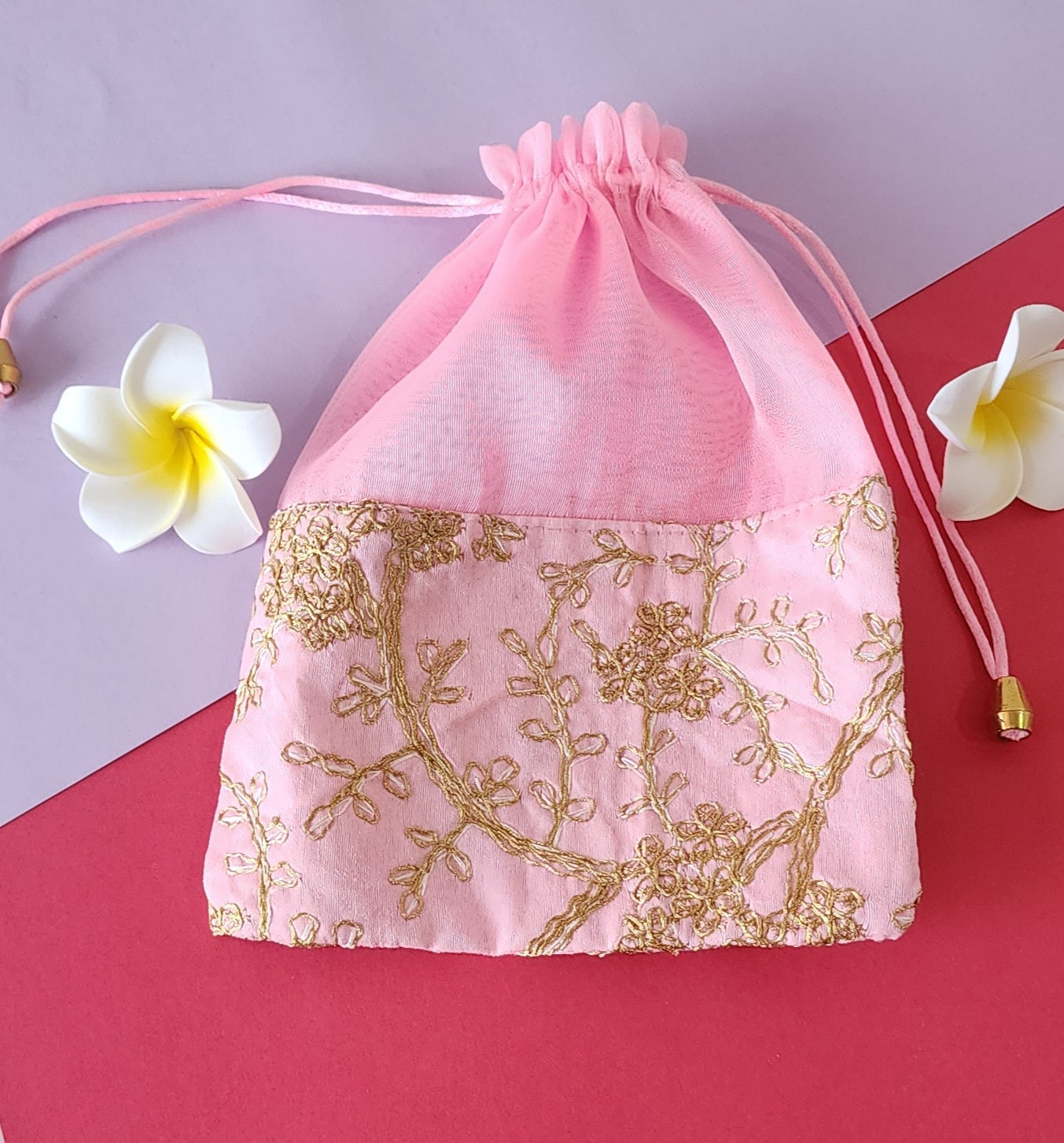 Pink Designer Potli bag