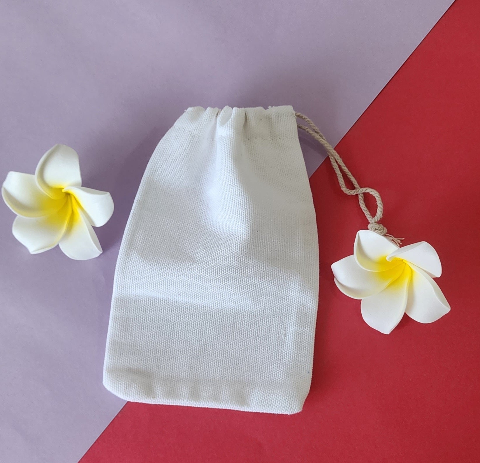 white Potli bag in plain color