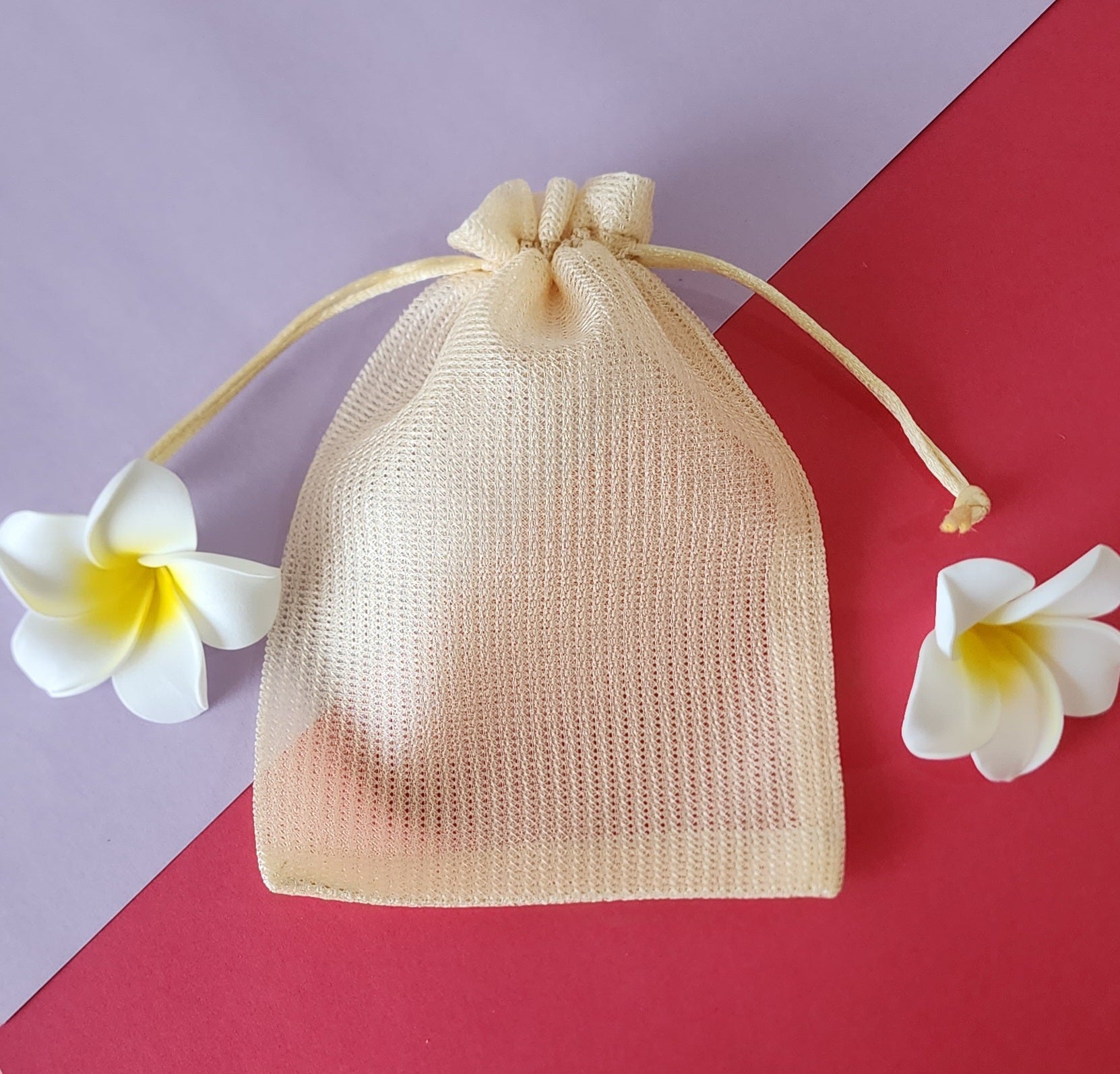 Net material Potli bag in plain color