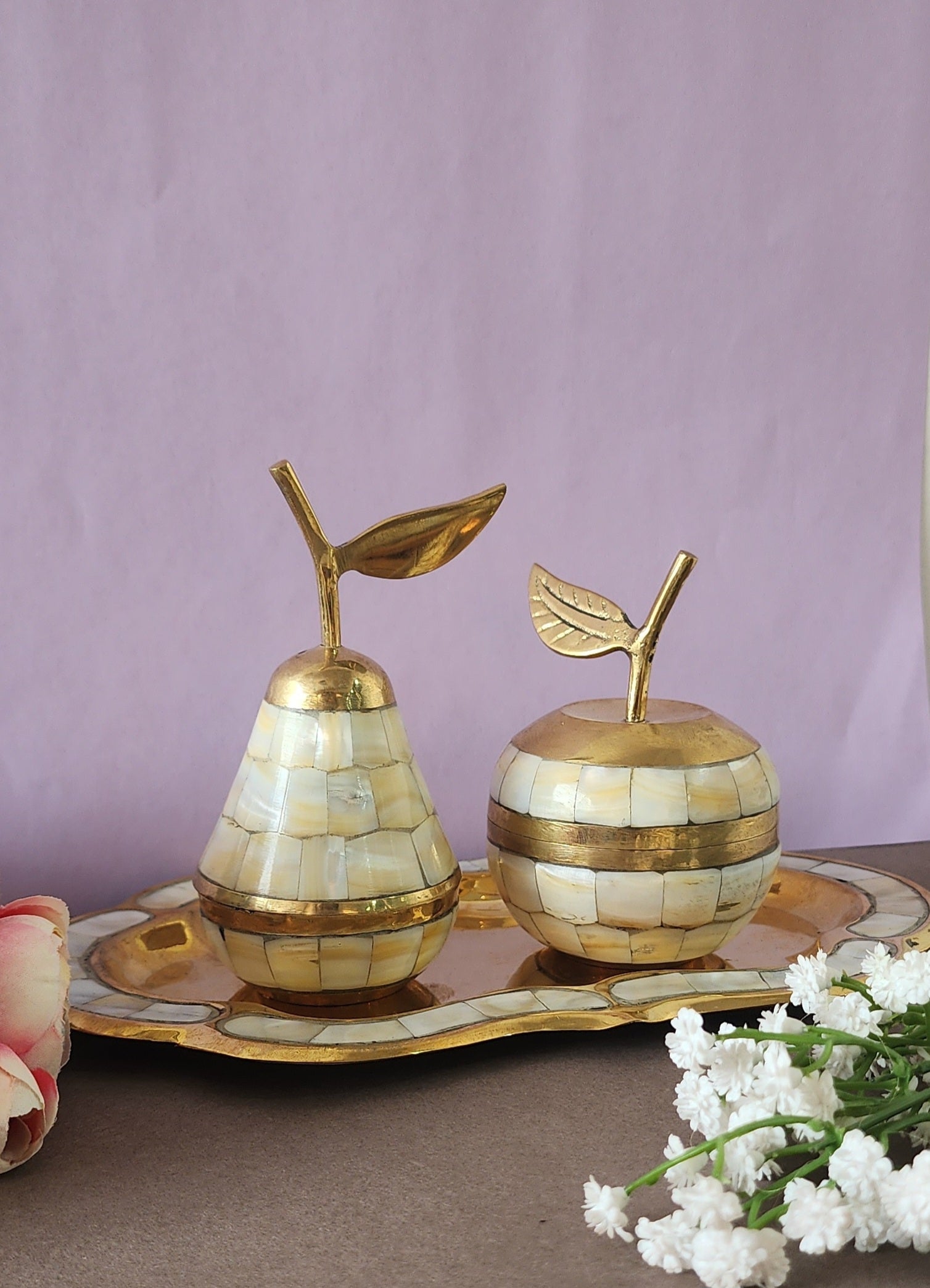 Apple Pear Set with Tray