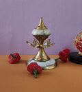 flower shape Incense Burner with ganapati idol