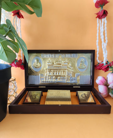 Large Golden Temple Pocket Temple for Gifting and Home Decor
