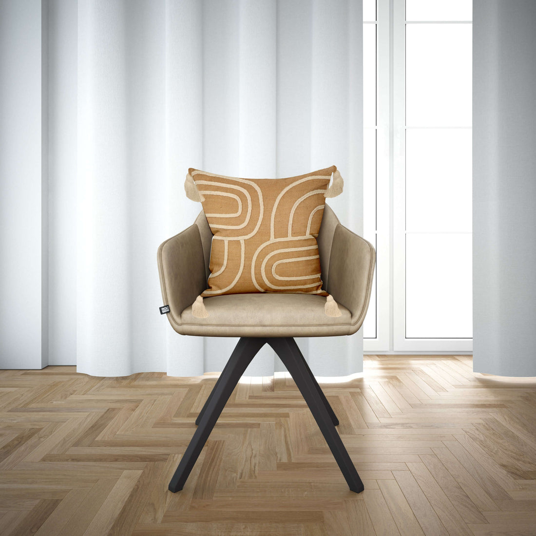 Bermuda Cushion Cover on the chair