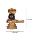Gold plated Shivling with Base 3 inches