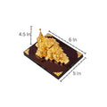 Golden Ram Mandir Ayodhya model with dimensions 6 inches long, 5 inches wide, and 4.5 inches high.