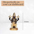 A 3-inch, black and gold plated idol of Lord Venkateswara (Balaji), labeled as