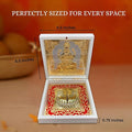 Goddess Laxmi Paduka Gold White 4.5 inches