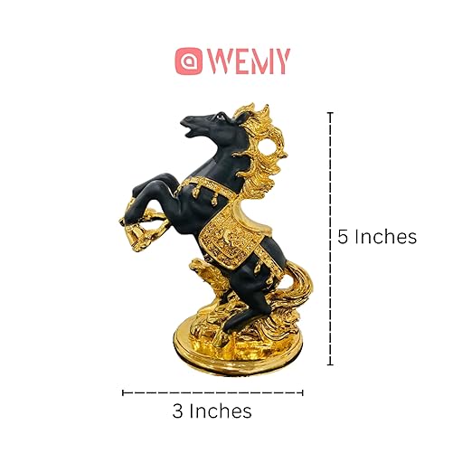 Gold Plated Jumping Knight Horse Statue 5 inches hight and 3 inches width