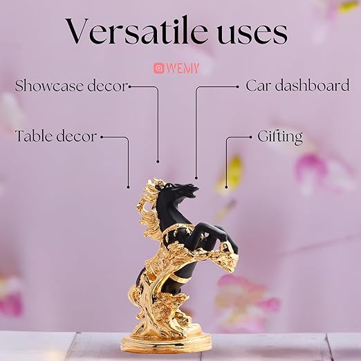 Gold Plated Jumping Knight Horse Statue uses explained