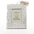 White Rustic Photo Frame for Home Decor and Gifting 5X7 inches