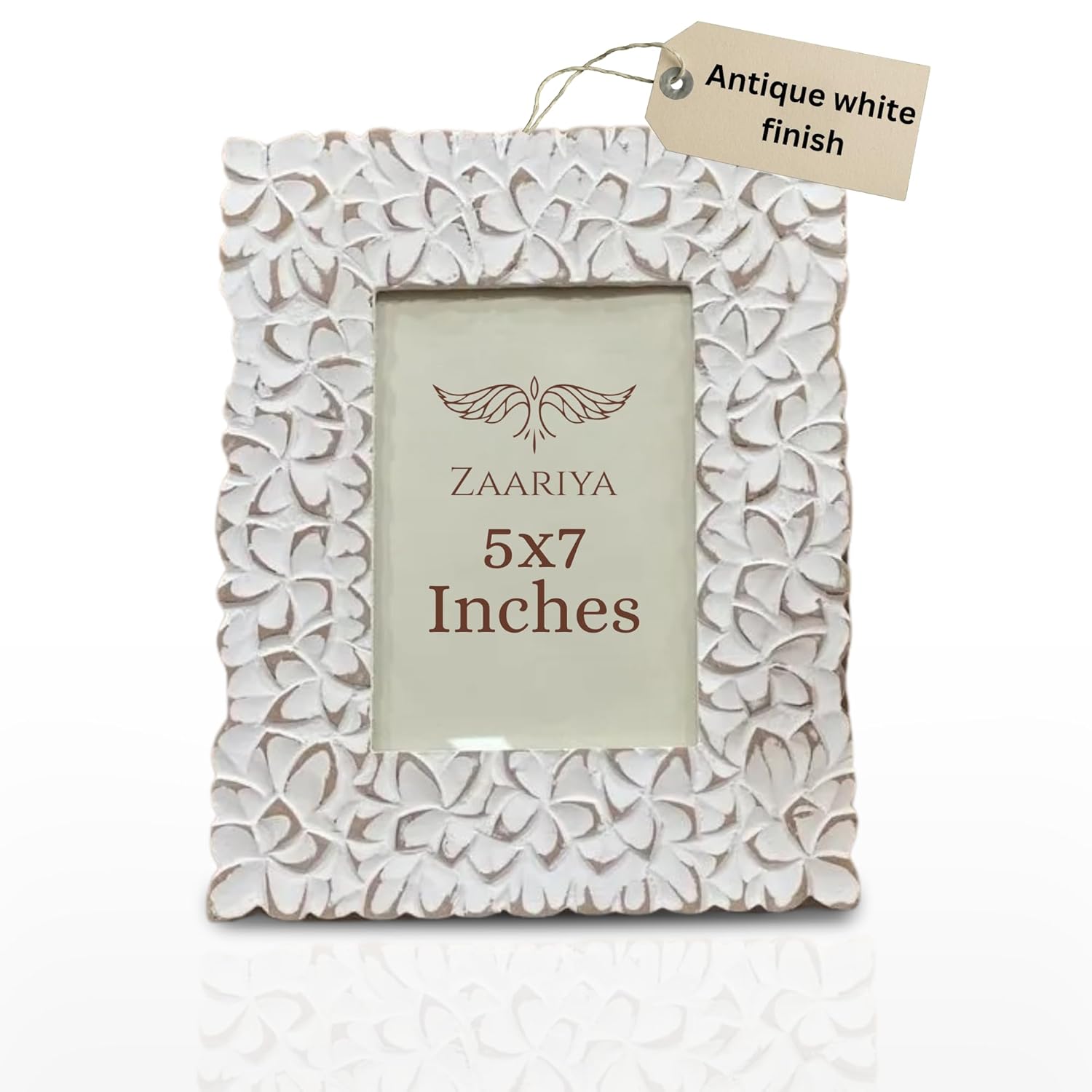 White Rustic Photo Frame for Home Decor and Gifting 5X7 inches