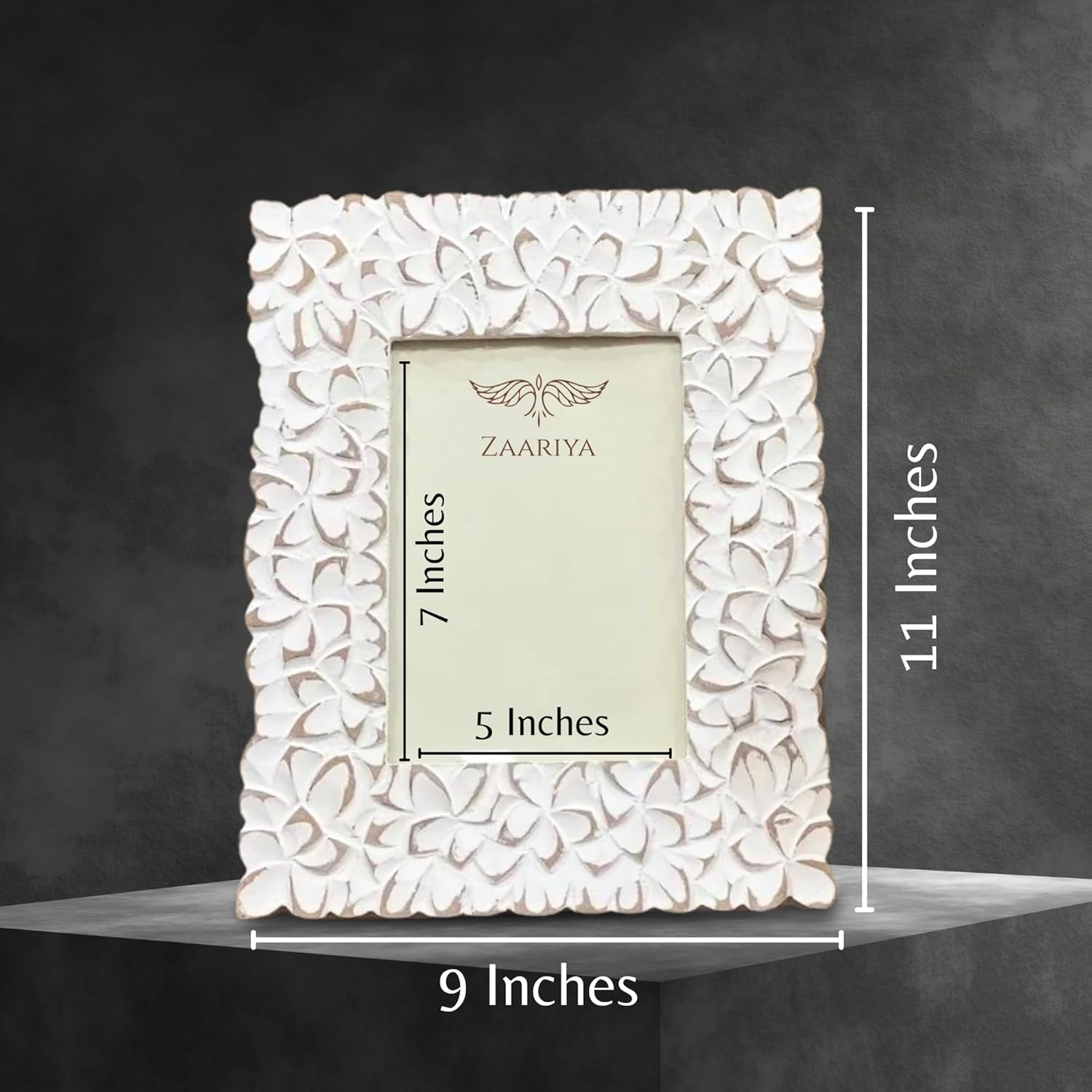 White Rustic Photo Frame in 11 inches