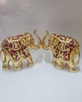 24k Gold Plated Elephant Statue combo 5 Inches