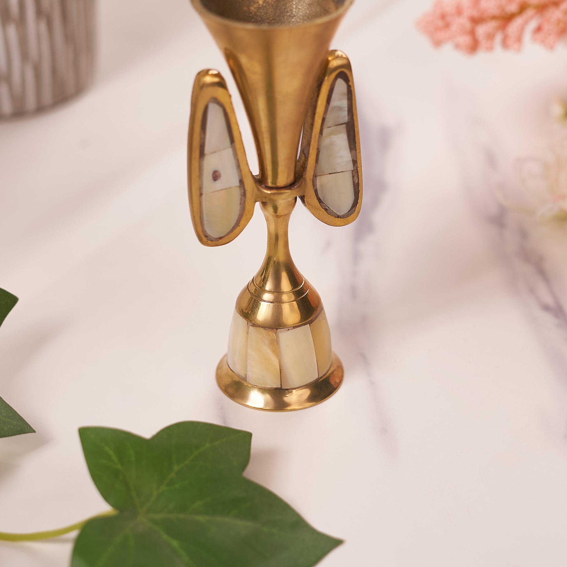 Single Brass Candle Holder base photo