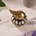 Apple Shaped Black Trinket Box upper angel photo