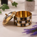 vintage brass trinket box​ opened
