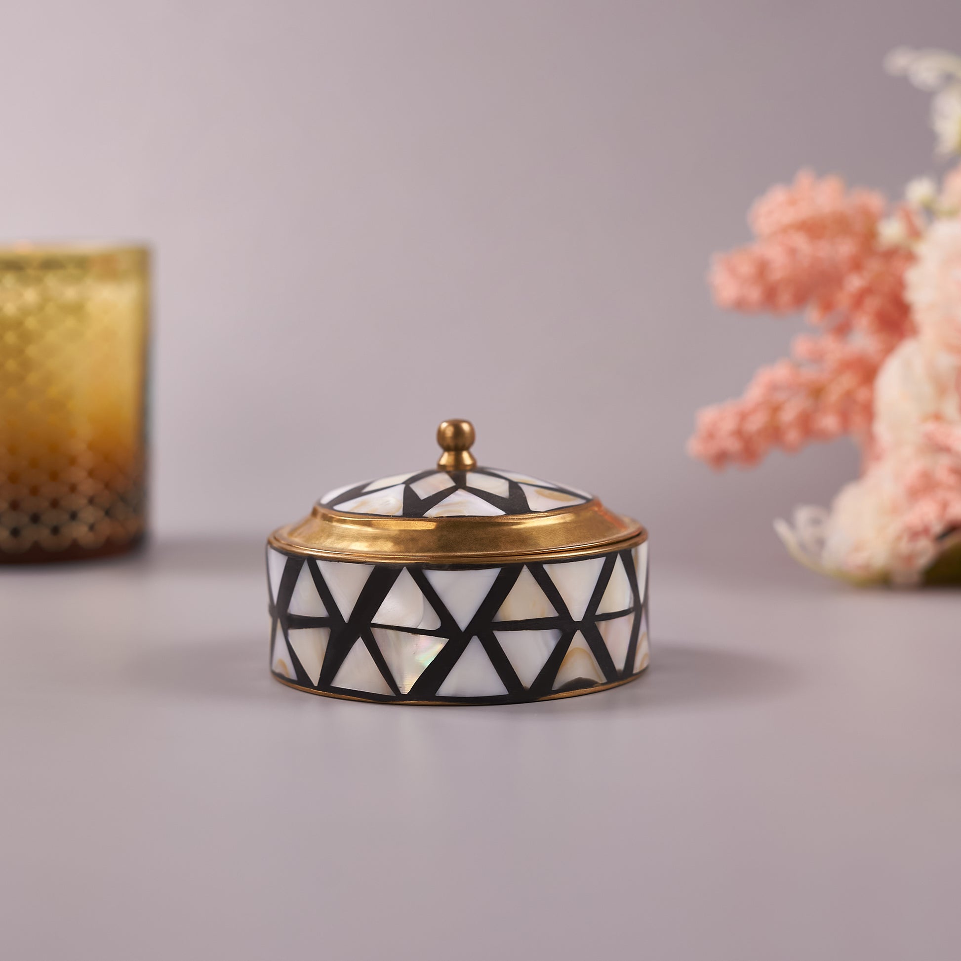 Small Brass Trinket Box for Jewelry