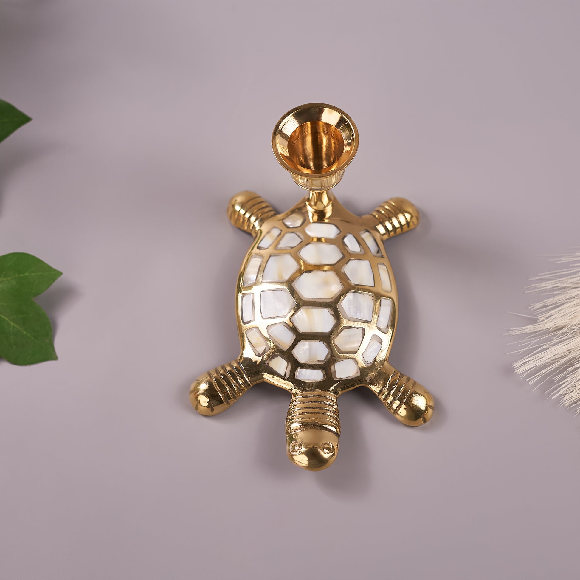 Brass material Turtle Shape Candle Holder