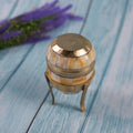 Egg-Shaped Trinket Box for Jewelry brass