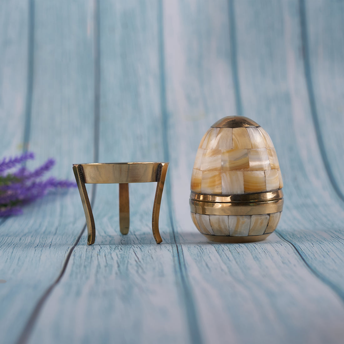 Egg-Shaped Trinket Box for Jewelry