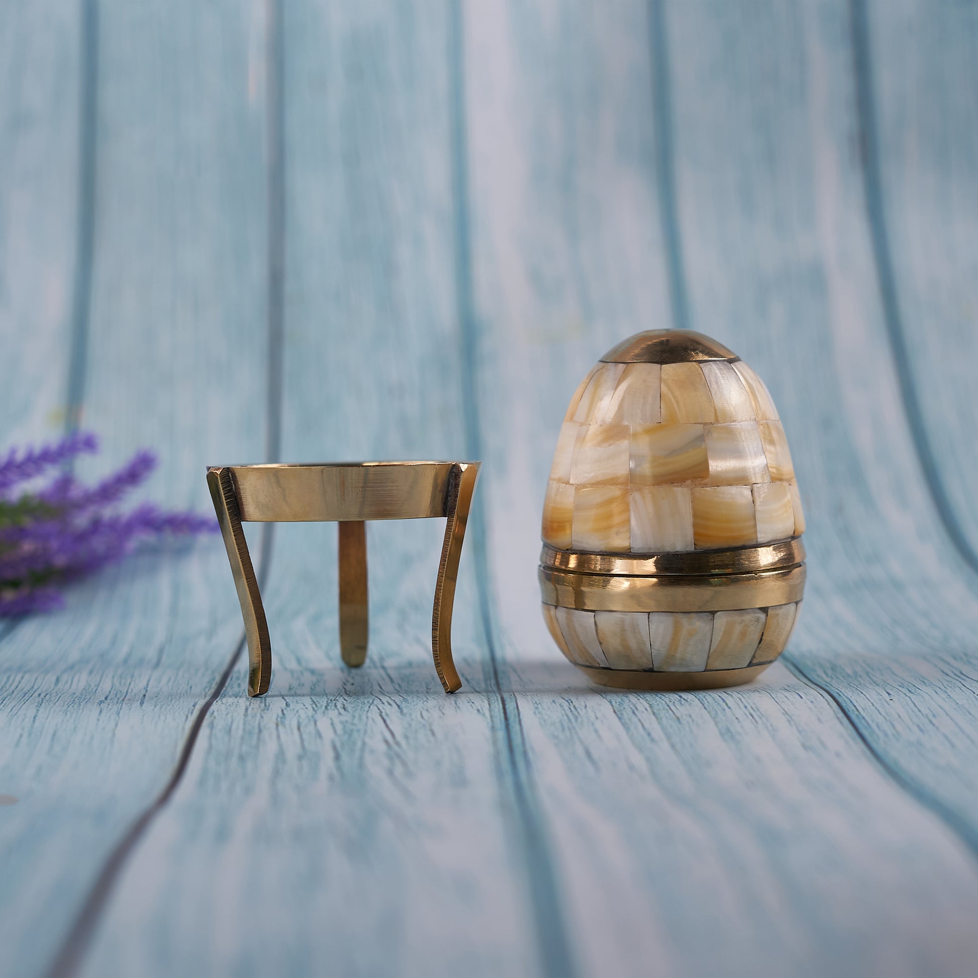 Egg-Shaped Trinket Box for Jewelry