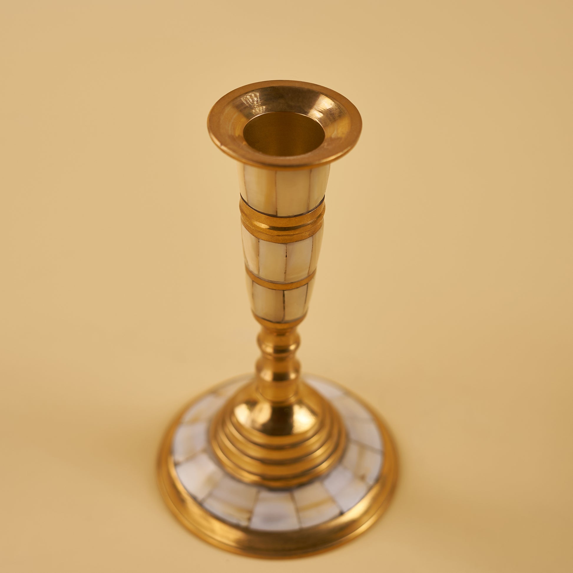 Single Candle Holder in brass