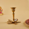 brass candle holders 5 petal shaped