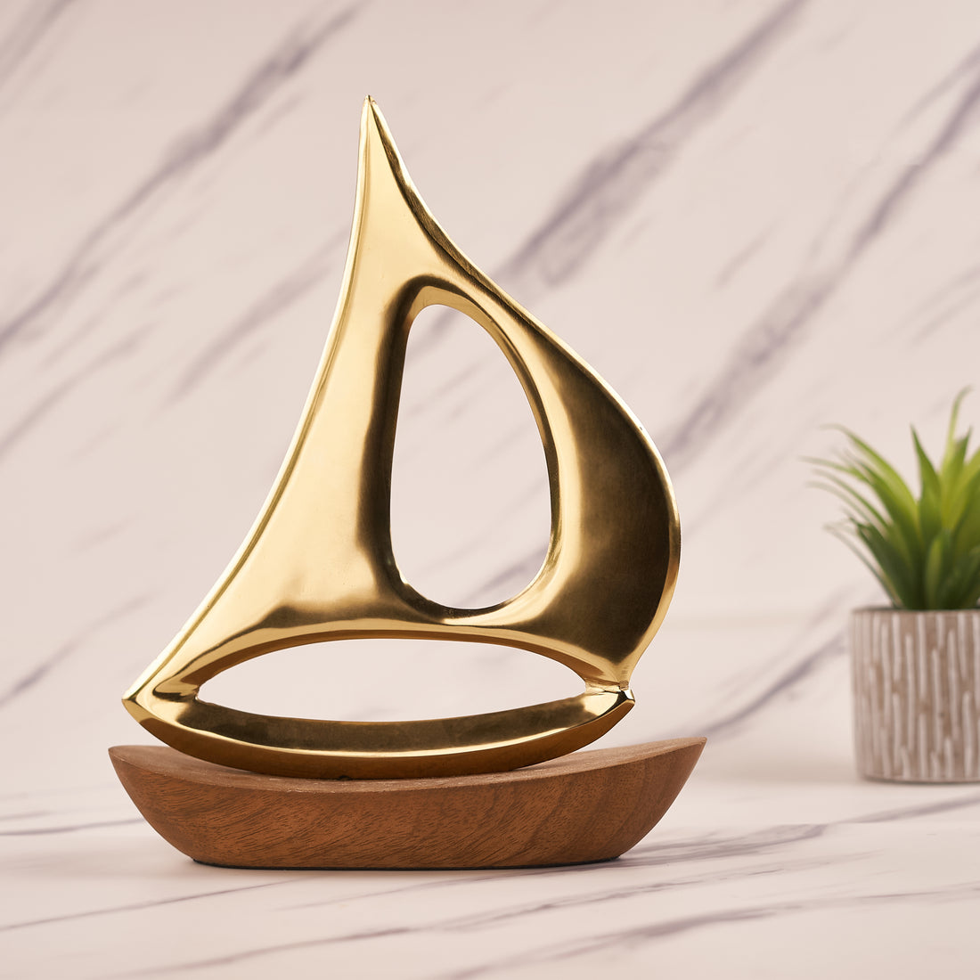 Golden Brass Boat Shaped
