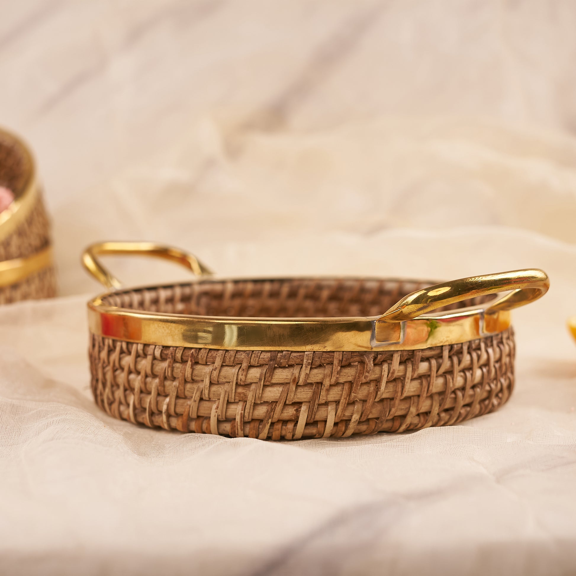 Rattan Tray with Handle