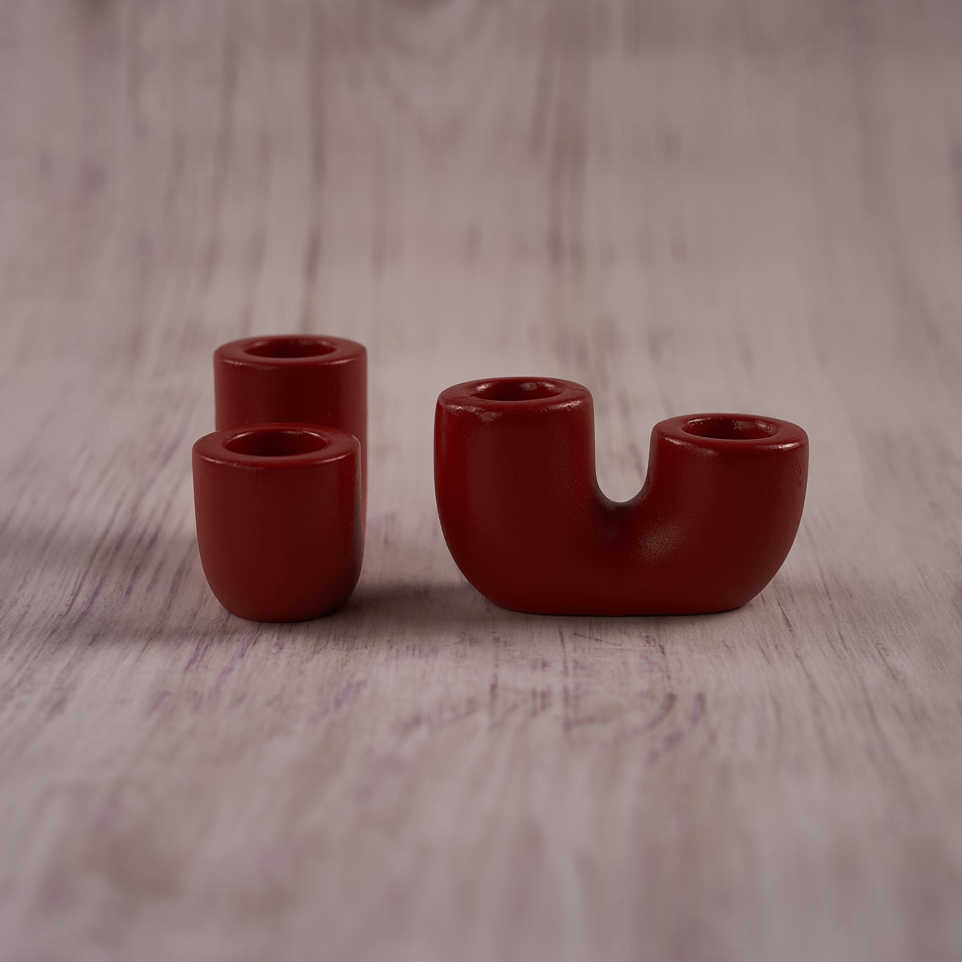 red color Ceramic Candle Holder