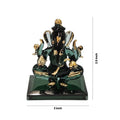 Double Face Crystal Ganesha Idol on the white background 2.5 inch hight