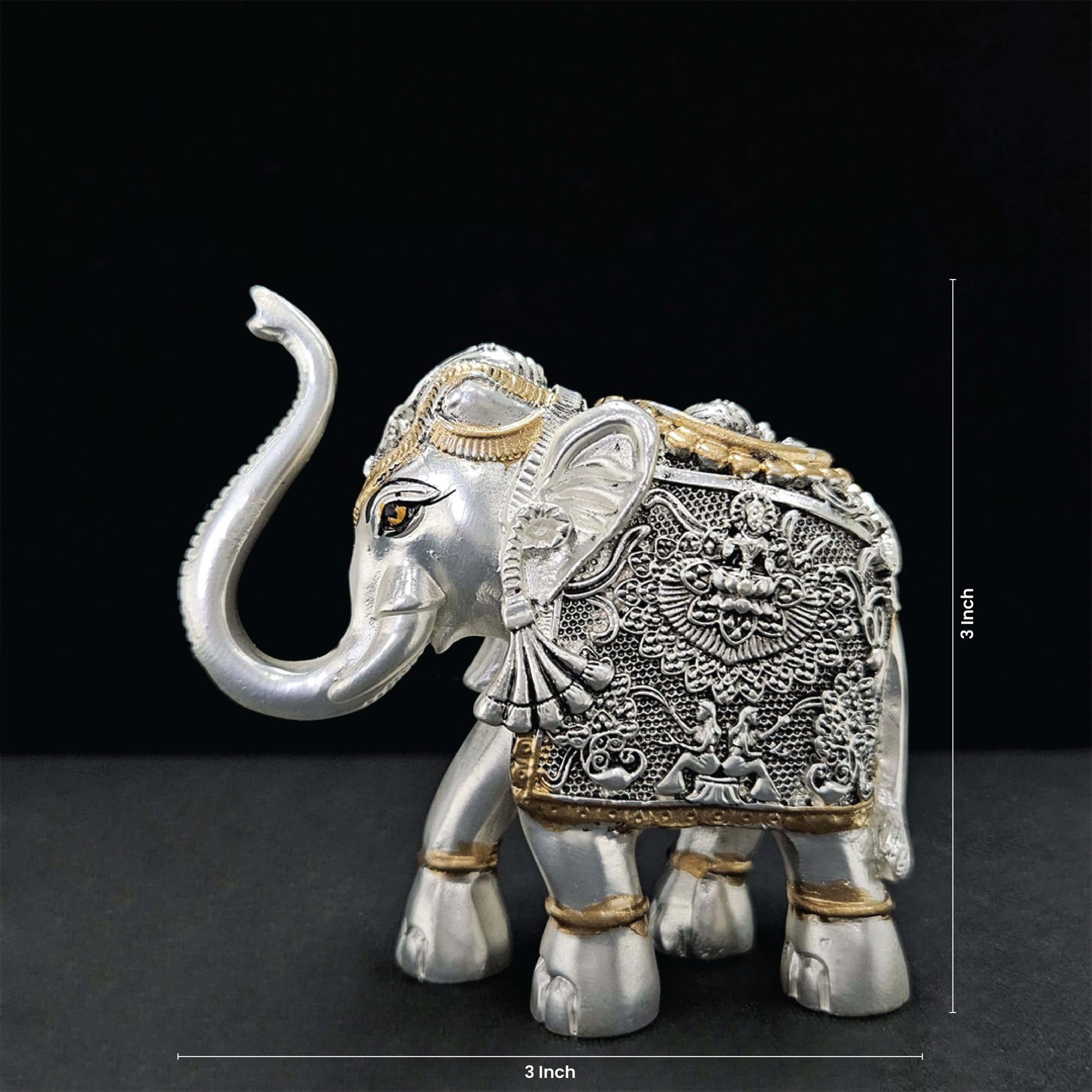 Silver Elephant for Vastu 3 inch