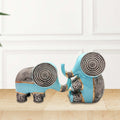 Spiral Head Elephant blue color
