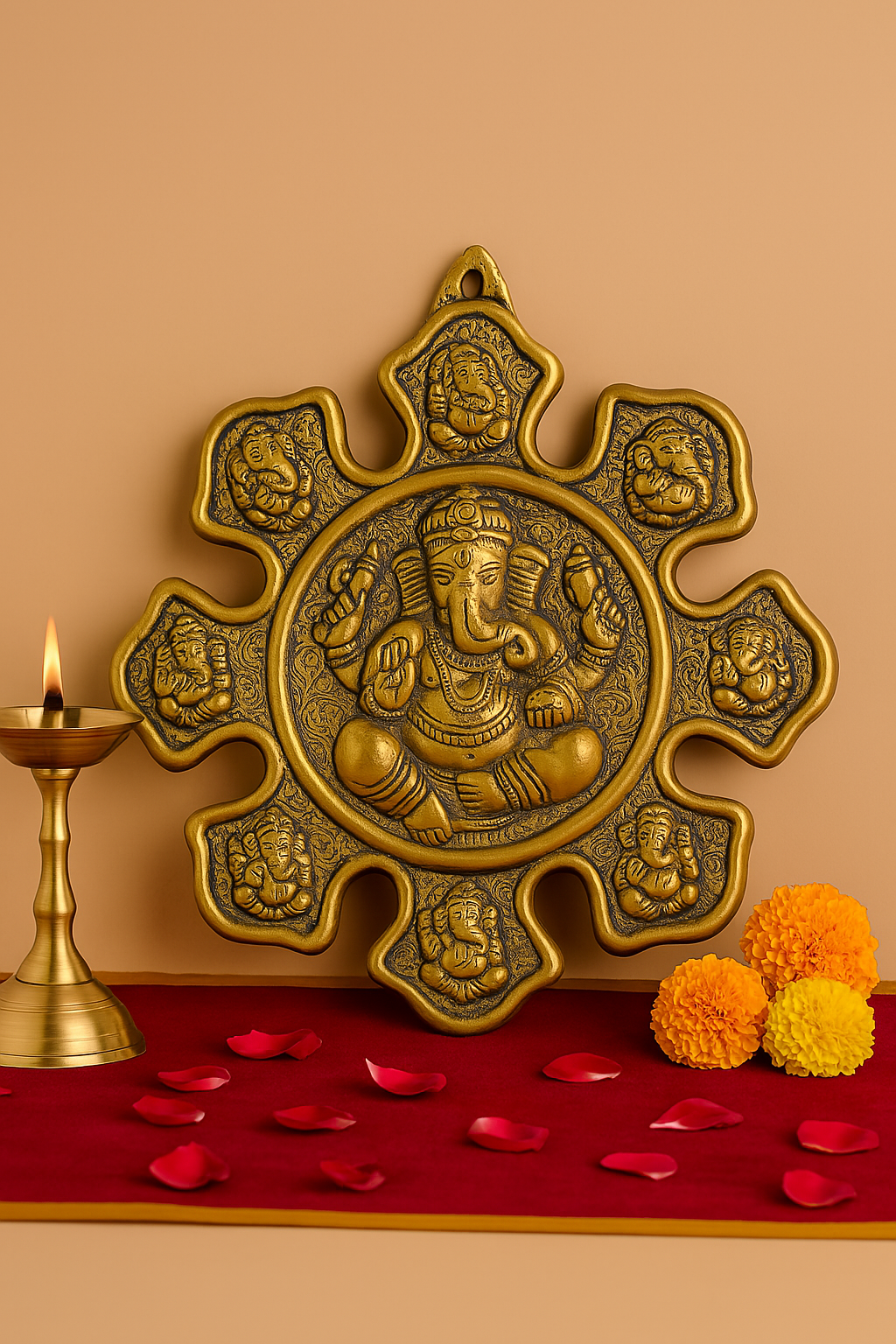 9 variants of Lord Ganesha Metal Wall hanging