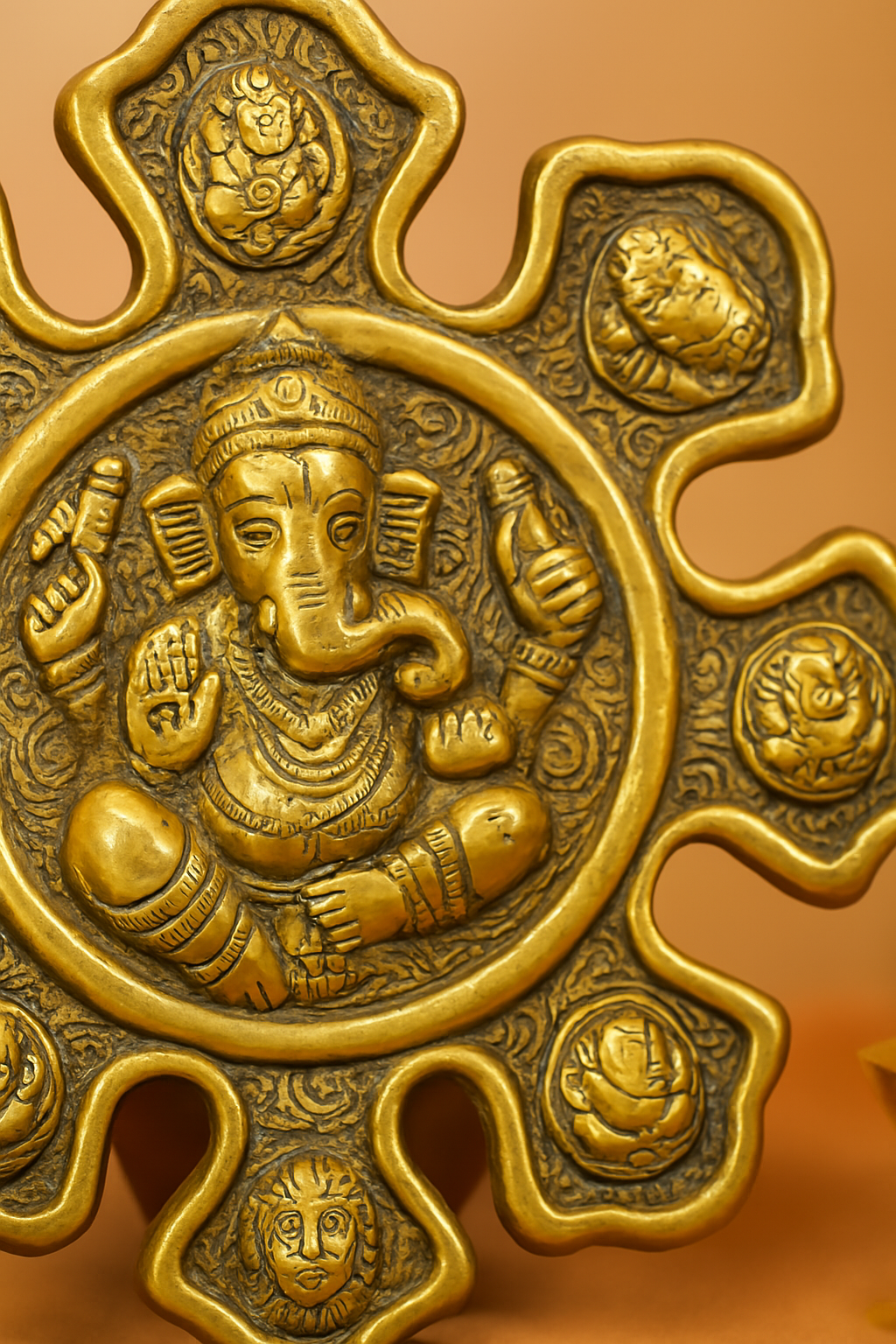 9 variants of Lord Ganesha Metal Wall hanging