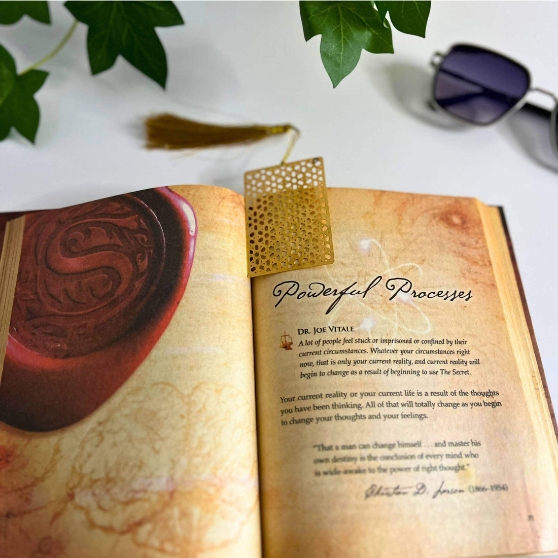 Brass hand Bookmark Gold Finish