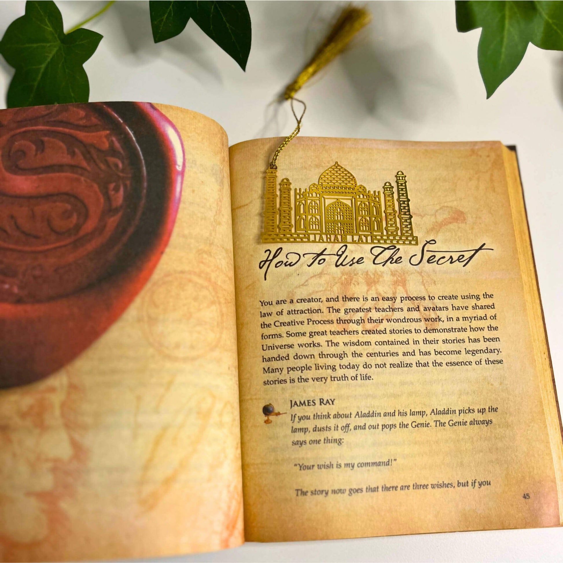 Brass hand Bookmark Gold plated