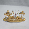 Shankha Chakra Tilak Stand golden and silver