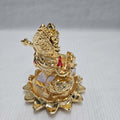 Gold Plated Saraswati Mata idol backside photo
