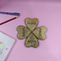 Motivation Wooden Carved Hearts with pen and pencils