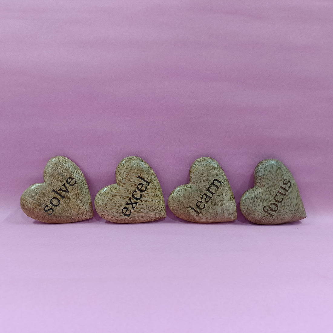 Motivation Wooden Carved Heart