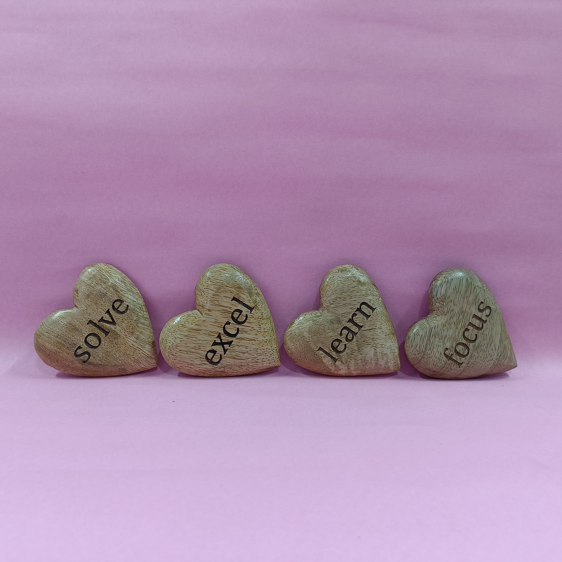 Motivation Wooden Carved Heart