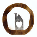 House with Heart Decorative Showpiece wooden
