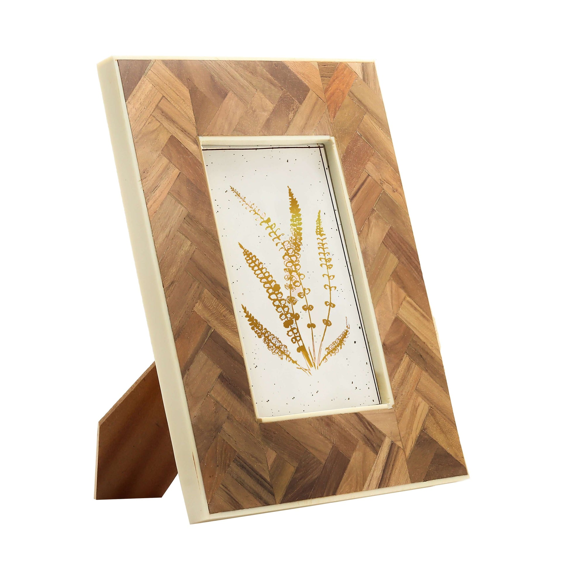 Resin and Teakwood frame for Home Decor on its stand